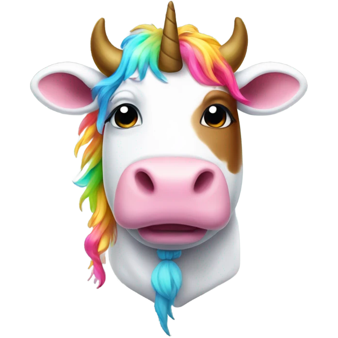 cow with a unicorn suit emoji