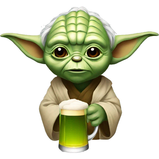Yoda-drink-beer emoji