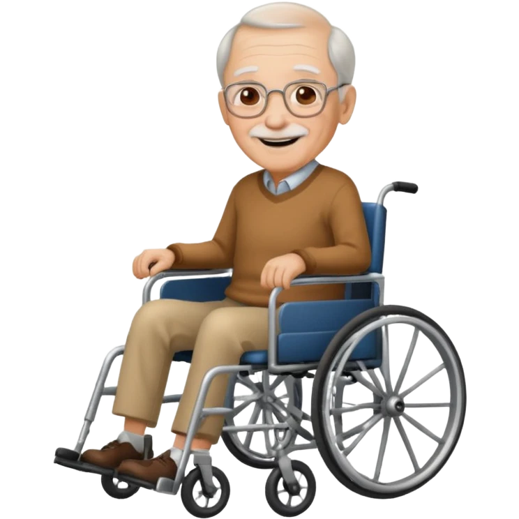 grandpa on wheelchair emoji
