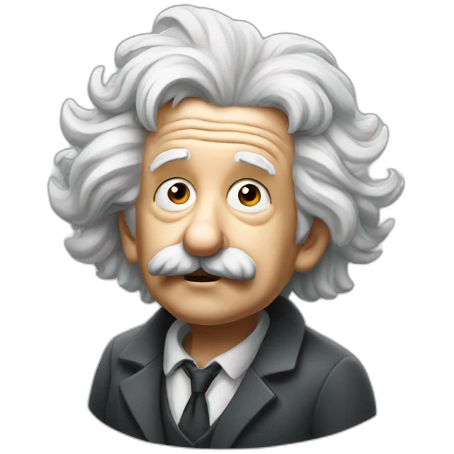 Albert einstein thinking emoji