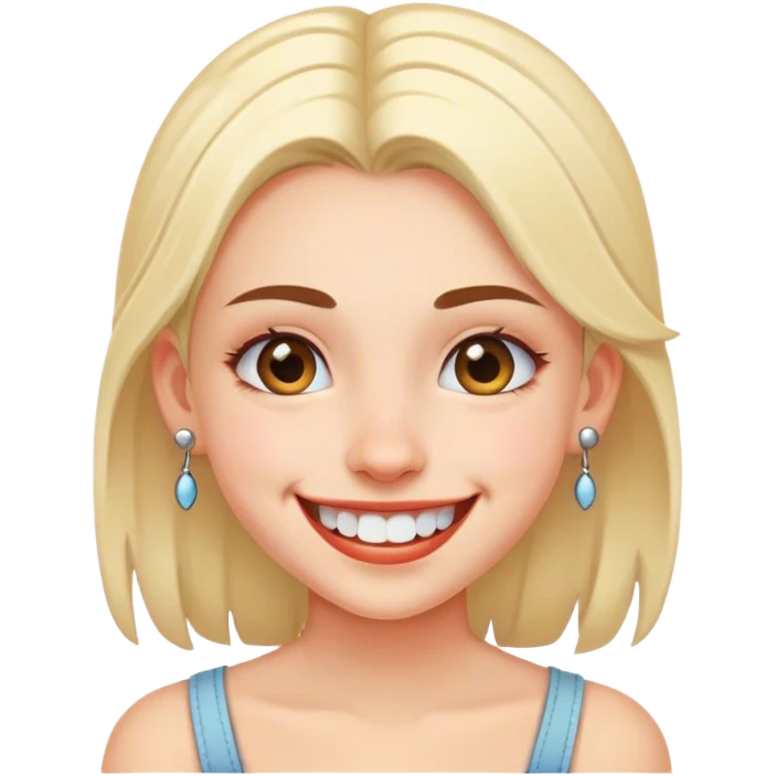 grinning girl with piercings emoji