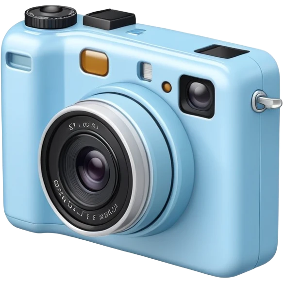 Small Light blue digital camera emoji