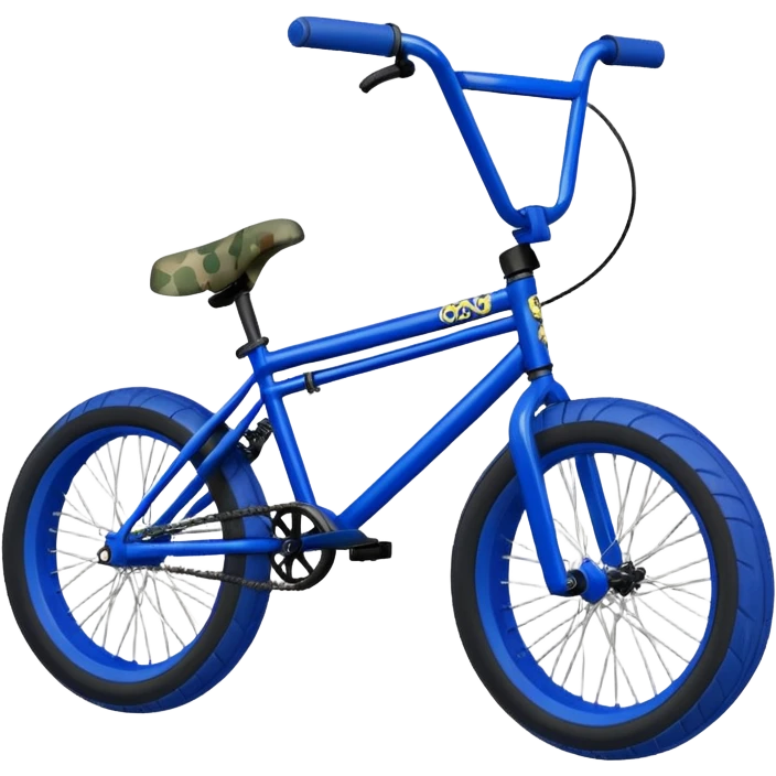 Royal blue colony bmx with camo tyres emoji