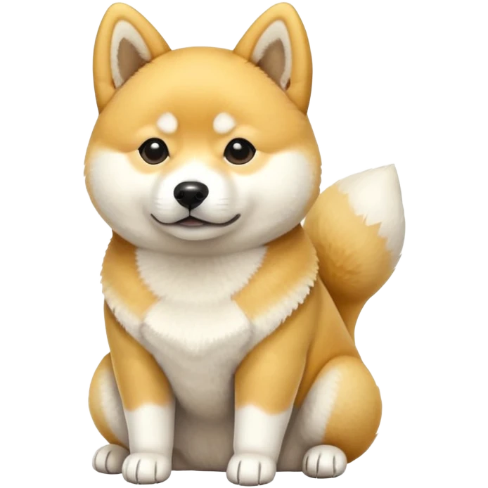Yellow and white Shiba Inu emoji