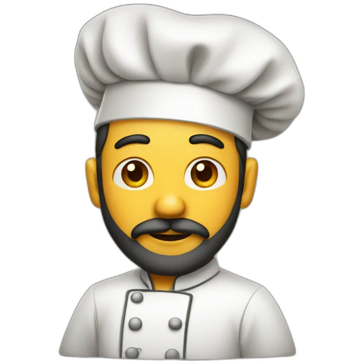 Chef con barba sombrero emoji