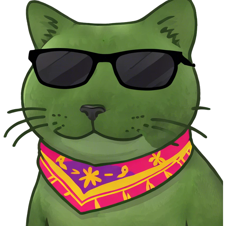 Cat with sunglasses emoji