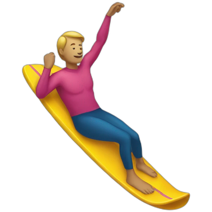 bodyboard rider prone icon style emoji emoji