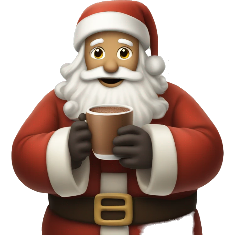 Santa clause drinking cocoa  emoji