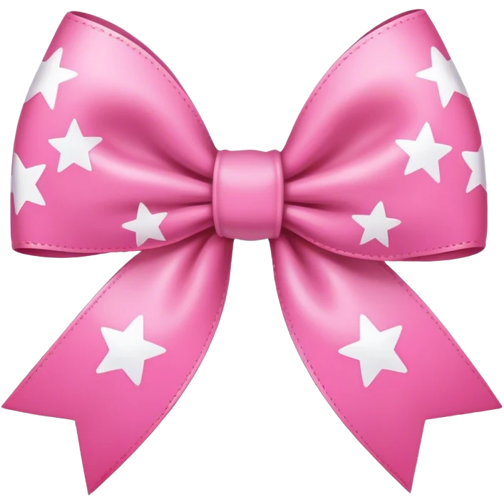 Pink bow with stars emoji