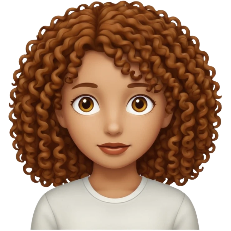 tan skinned,brown curly haired girl  emoji