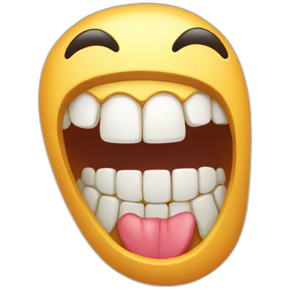laugh teeth emoji