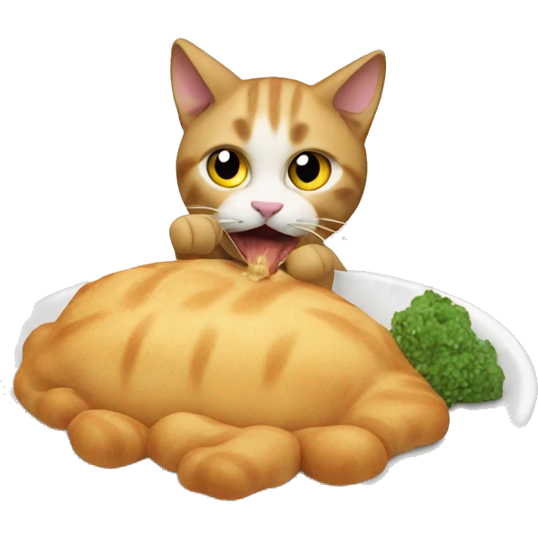 Cat eating emoji
