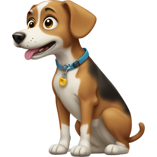 Dog junping emoji