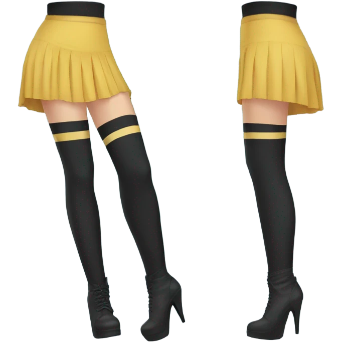 Skirt and thigh highs emoji