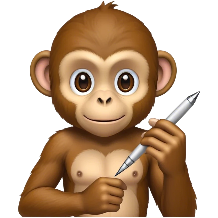 Monkey and Pen hybrid emoji