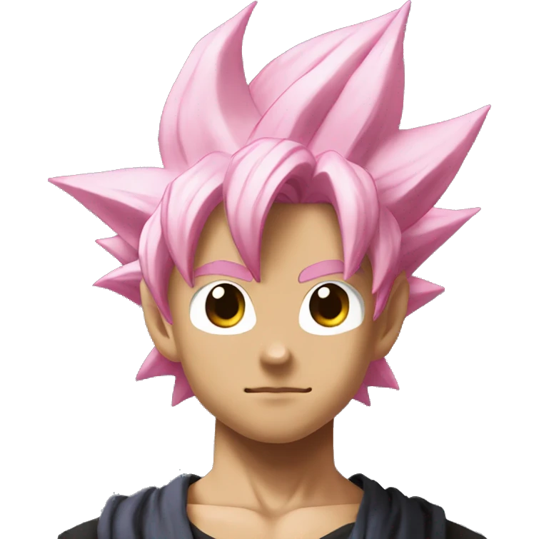 goku black with pink hair and earring emoji