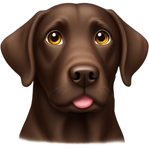 Chocolate lab emoji
