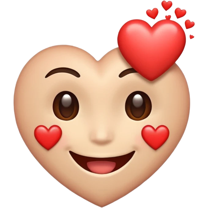 smiling face with a heart popping out, heart is pixelated emoji