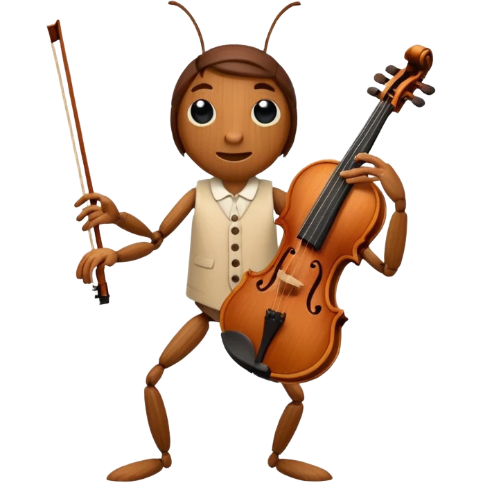 cricket, brown violin emoji