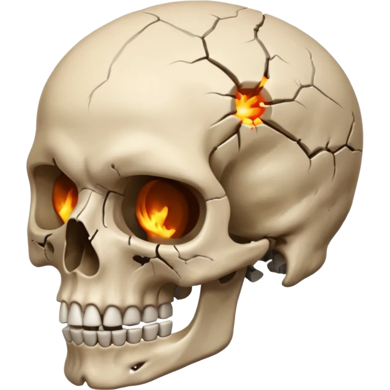 Lebka 💀 vybuchující hlavy ne vlasy emoji