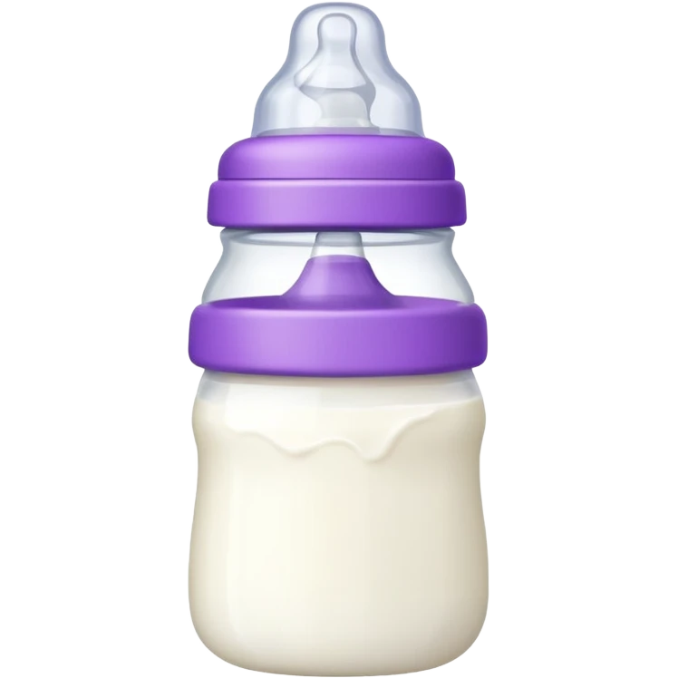 baby bottle white and purple emoji