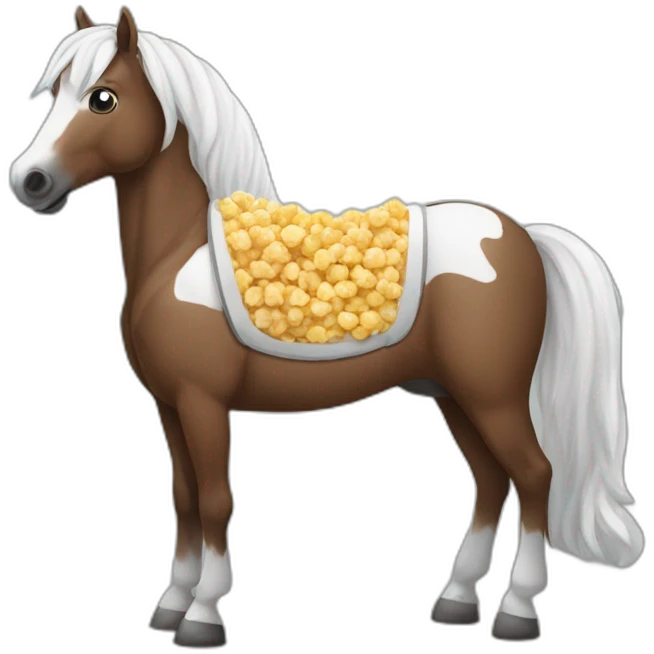 A horse that does popcorns emoji