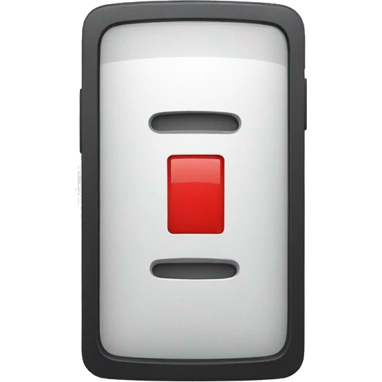 Phone with a red bar on the screen emoji