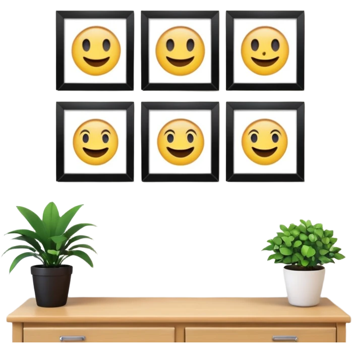a few pictures on the wall emoji