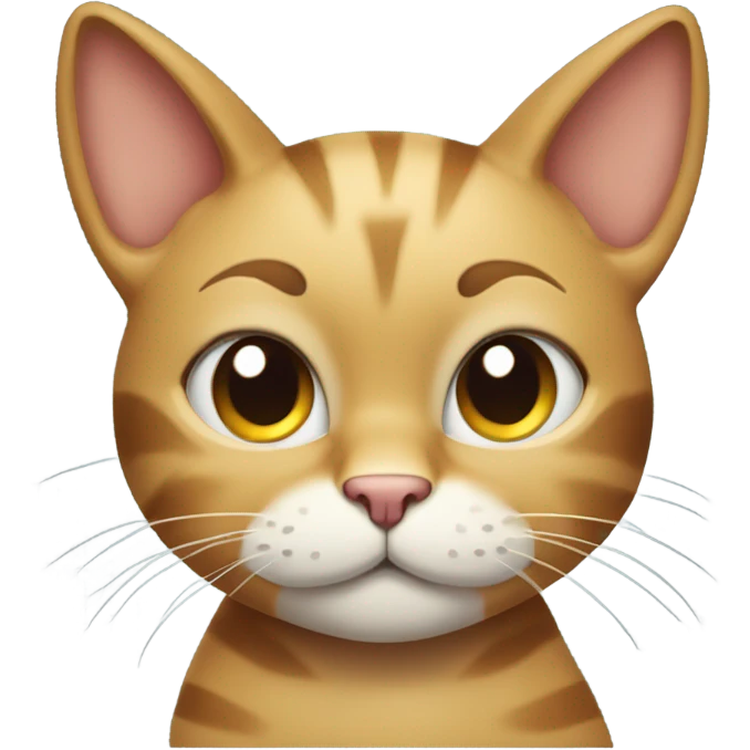 A cat smirking mischievously with one eyebrow raised emoji