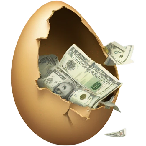 Money in an egg emoji