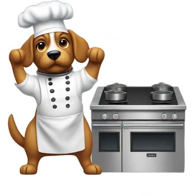 Dog cooking emoji