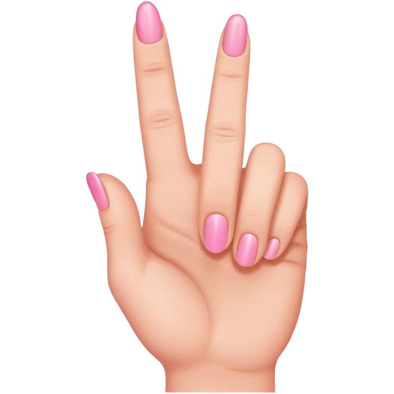 Pink middle finger emoji