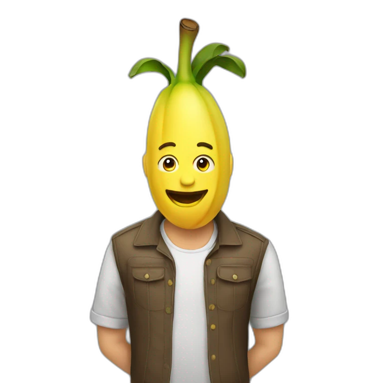 Homme avec banane emoji