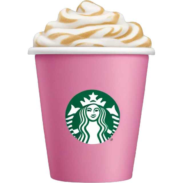 Starbucks cup pink emoji