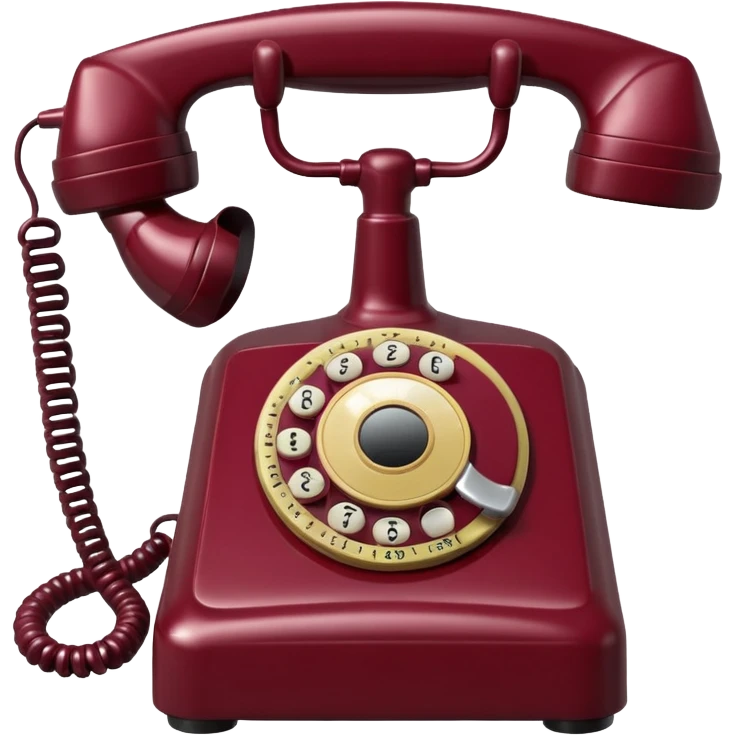 A maroon calling emoji