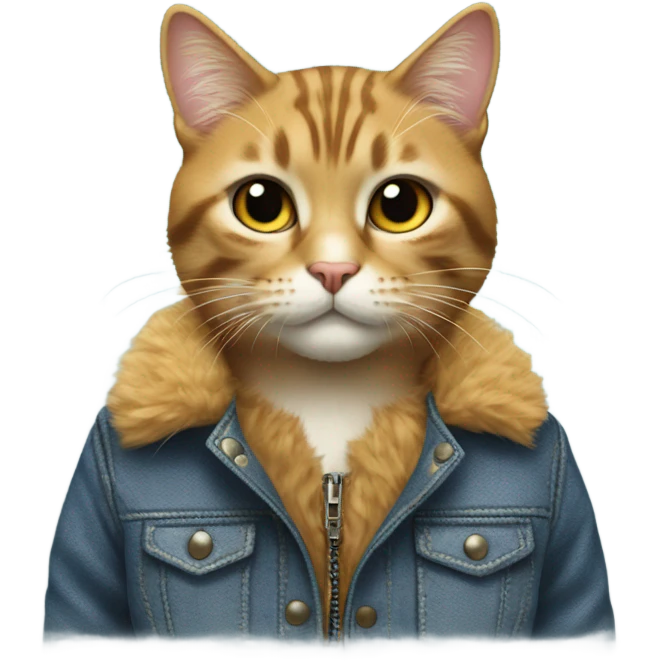 Cat with jacket  emoji