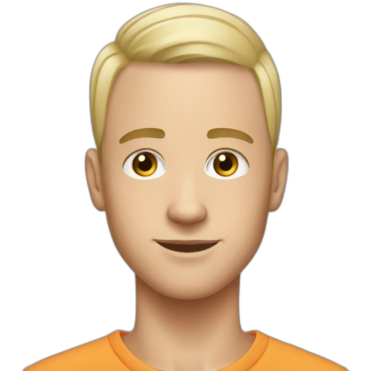 21 year old white guy with cropped hair emoji