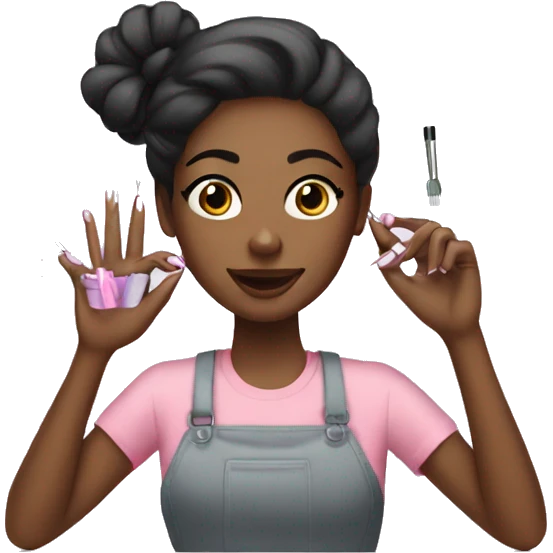 Girl getting nails done  emoji