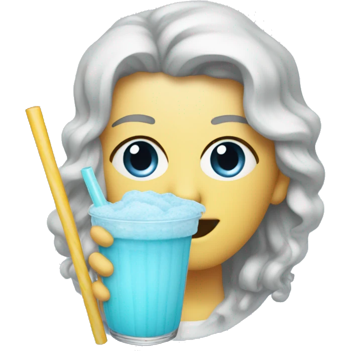 pastel blue slushie emoji