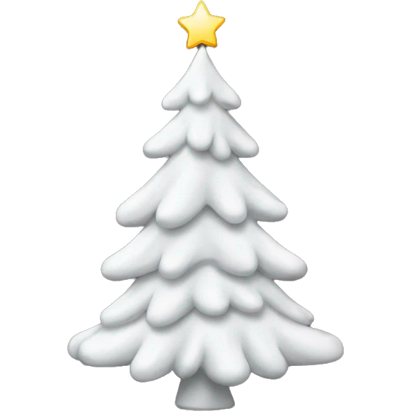 white christmas tree emoji