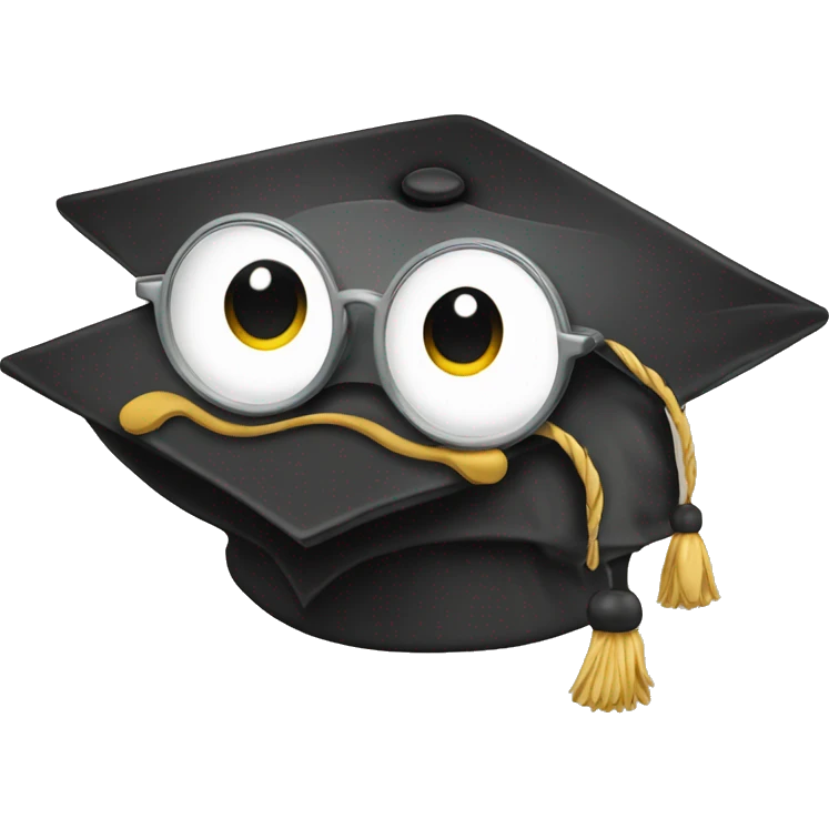 mortar board + nerd face emoji