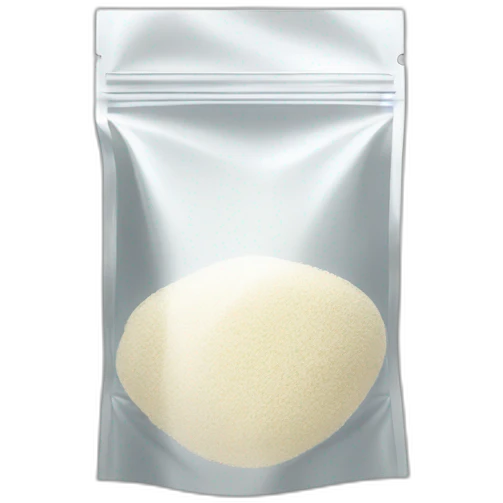 small transparent ziplock bag, with white powder emoji
