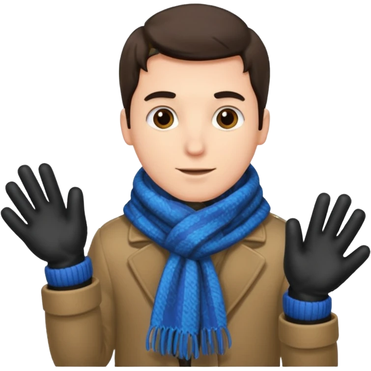 man in winter outfit emoji