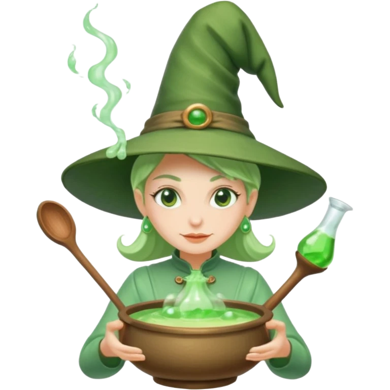 green witch cooking potion emoji