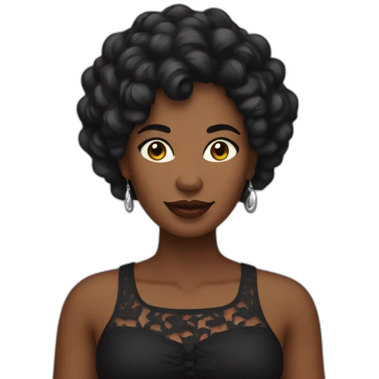femme noire déconcertée emoji