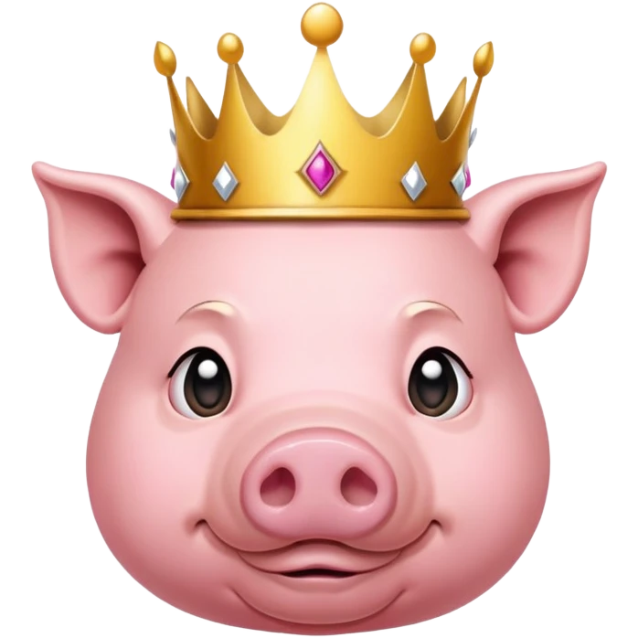 A pig with a crown emoji