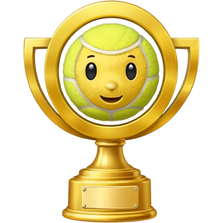 Tennis ball with trophy emoji