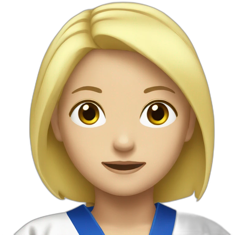 judoka-girl-blond-short hair emoji