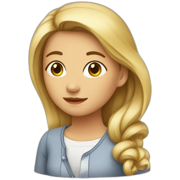 Fille évaluation emoji