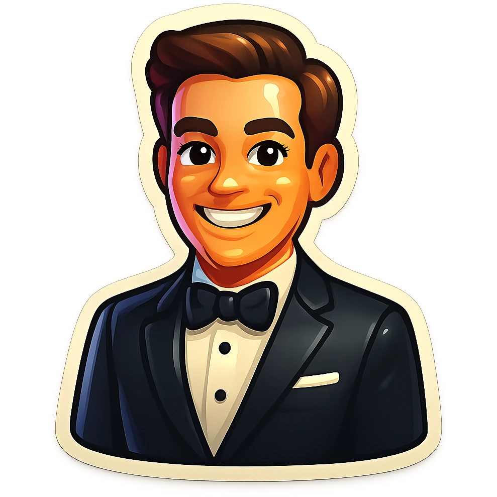Remove the background from this modern Hollywood film star emoji, keeping the style and subject unchanged. emoji